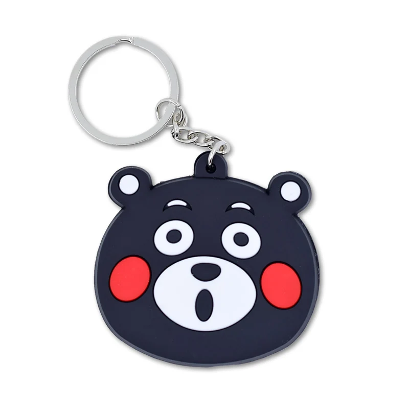 6 стилей Кумамон брелок фигурку мягкого ПВХ keyring Двусторонняя милый мультфильм