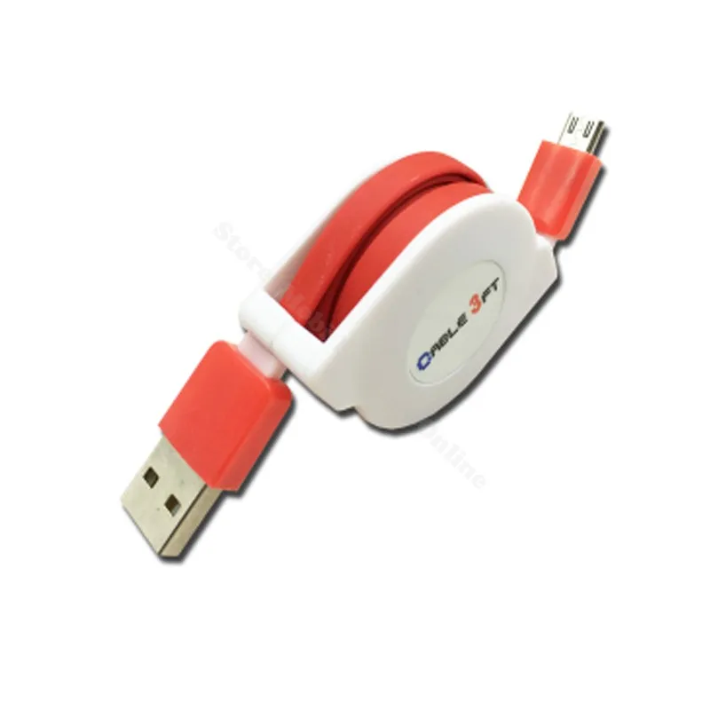 red 1 м/2 м/3 м Выдвижной Micro USB кабель для samsung A5 A7 A9 Xiaomi Redmi Note 5 6 pro huawei usb зарядный кабель провод - Тип штекера: red
