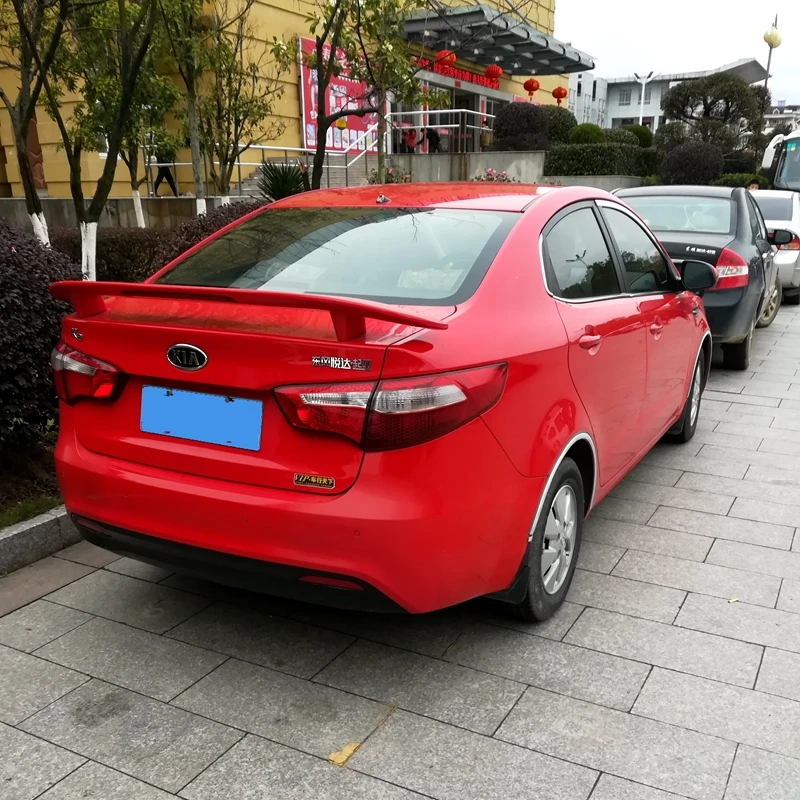 Для Kia RIO K2 2011 2012 2013 Спойлер ABS пластик праймер цвет украшение в виде хвостового крыла задний спойлер багажника
