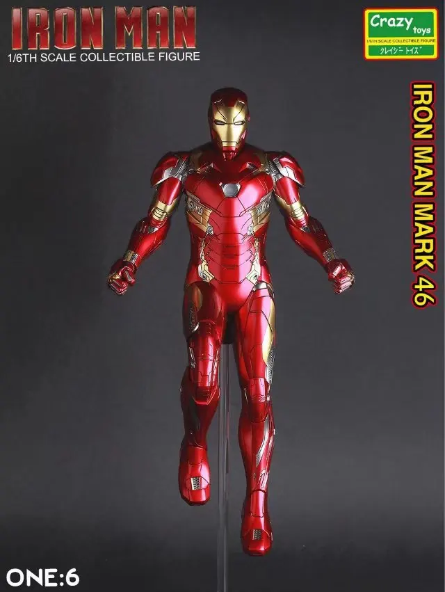 

Crazy Toys Iron Man Mark XLVI Action Figure 1/6 scale painted Figure IronMan Mk46 Marvel PVC Action Figures Toy Brinquedos