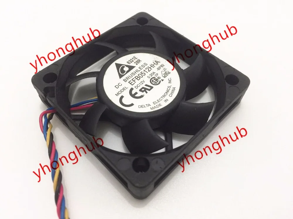 Охлаждающий вентилятор для сервера Delta Electronics EFB0512HHA BF92 DC 12 В 0.20A 50x50x10 мм|square fan|server