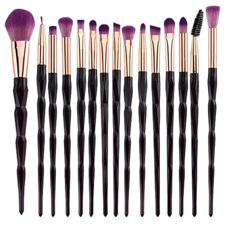 15pcs Red 1/6/8/15 шт Профессиональный набор кистей для макияжа комплект Уход за кожей лица основа для макияжа лица Косметическая пудра Румяна Тени для век Карандаш для глаз кисти инструмент помады maquillaje - Handle Color: 15pcs Red