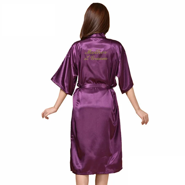 Бронзовые халаты для матери и жениха халат с длинными рукавами надписью цвета