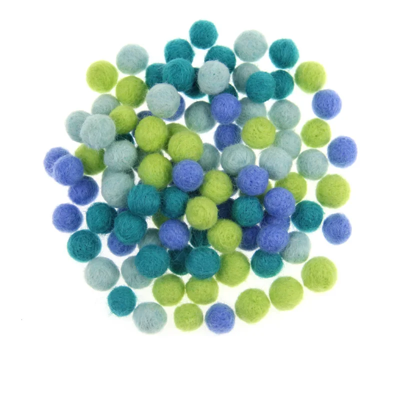 100 шт ватные войлочные шарики Красочные флокированные смешивание DIY домашний