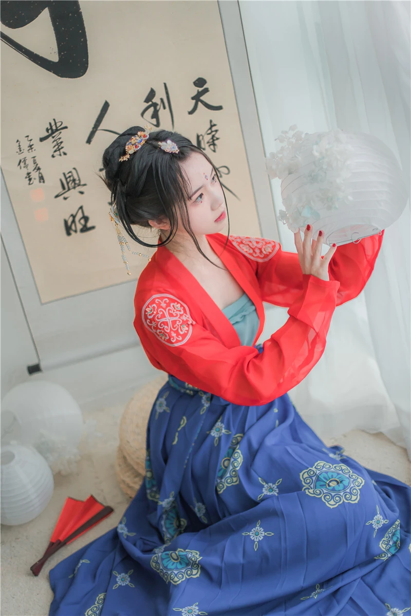 Традиционная одежда hanfu для косплея, женское платье императрицы древней династии Тан, красный, белый, желтый, для женщин, Древний китайский - Цвет: color10