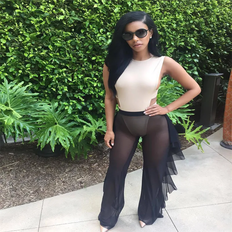 Женское пляжное платье Сетчатое Прозрачное Бикини накидка купальник штаны брюки