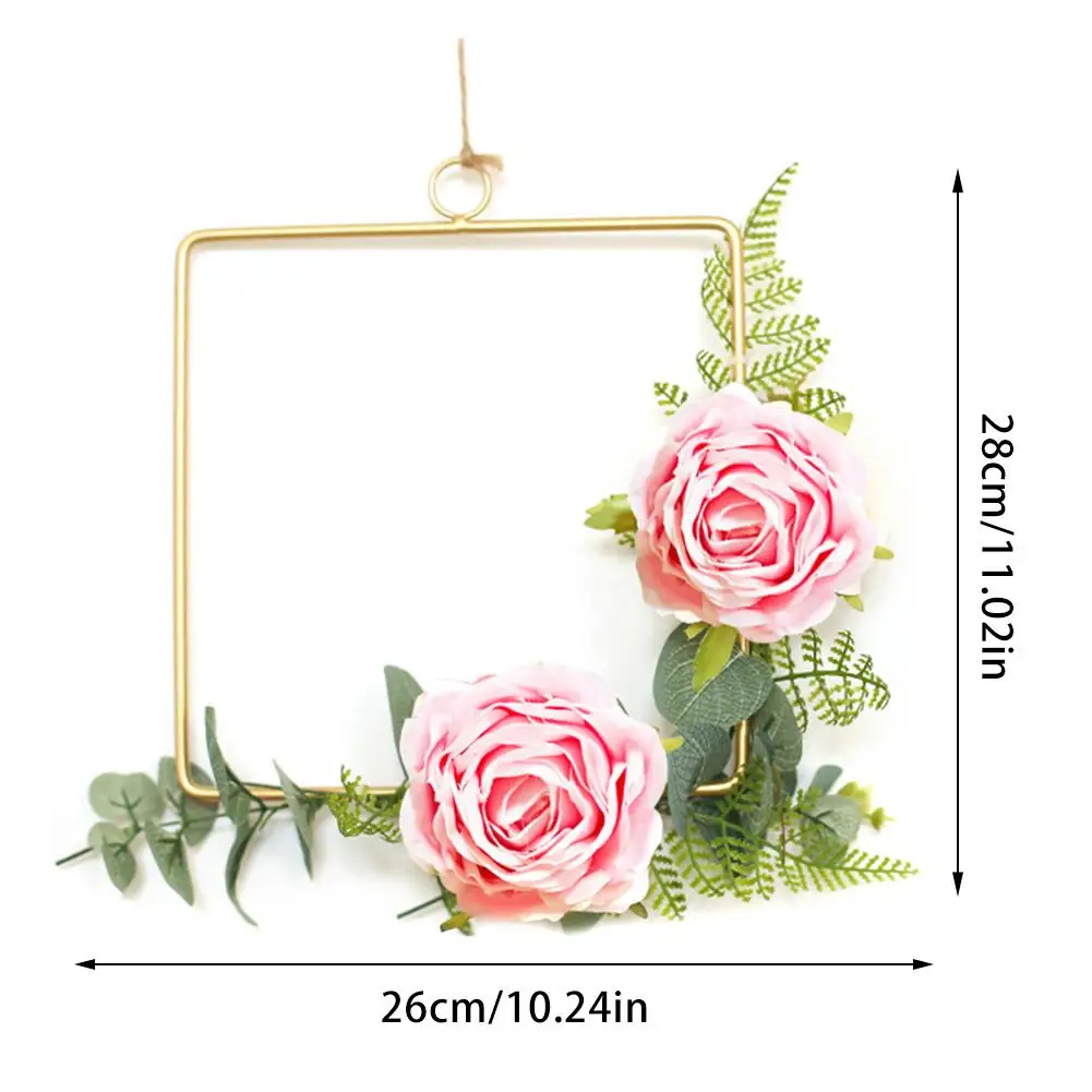 

Iron Hanging Wreath Pendant Modern Wreath Hanger Wall Hanging Hemp Rope Wall Decoration Ornaments Sale 2019 Home Decoration