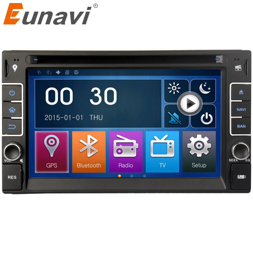 Автомобильный dvd плеер Eunavi 2 din с GPS навигацией стереозвуком RDS USB Bluetooth|2 universal|head unit2