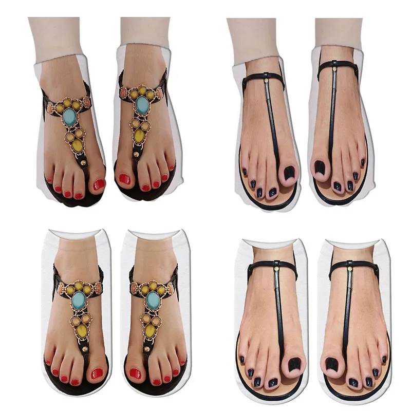 Носки женские хлопковые компрессионные забавные пикантные шлепанцы Модные