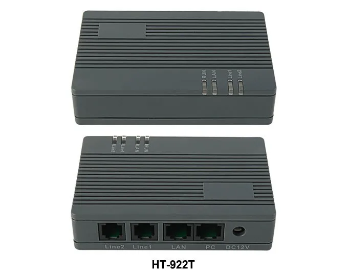 

2018 HT-922T 2 Fxs Ports VoIP Gateway Built in H.323&SIP Support Fax