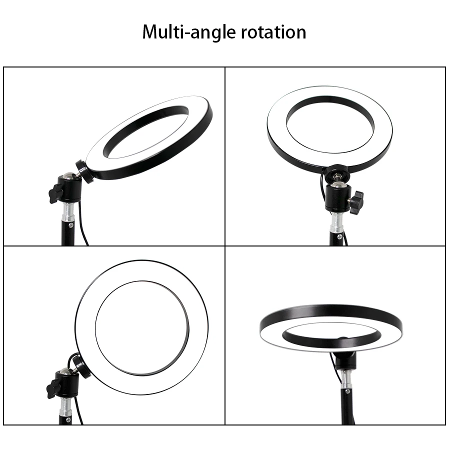 

Mezher new 16cm selfie ring light led light photography adjustable LED lamp for making-up video studio photographyic