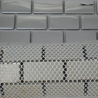 20x40mm silver stainless steel metal mosaic tiles for kitchen backsplash tiles sunroom bedroom living room mosaic  tiles