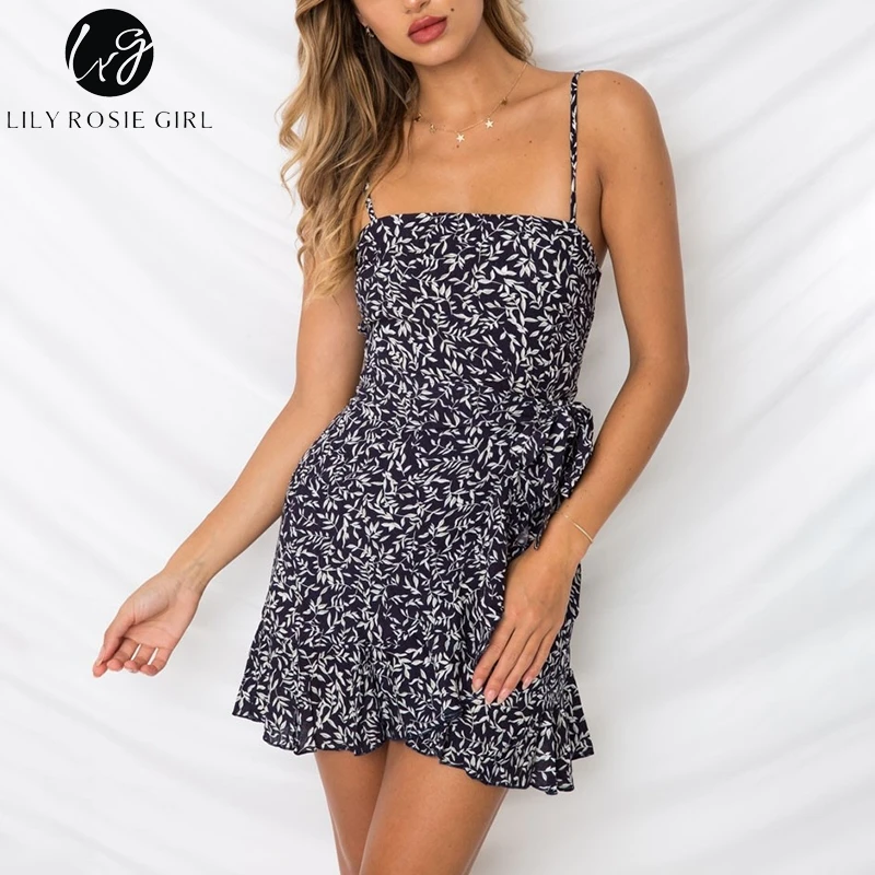 Lily Rosie/пляжное платье без рукавов с бантом и оборками для девочек летнее в стиле