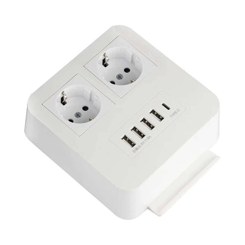 Настольный шнур питания 2 м: розетки европейского стандарта + 4 usb зарядного