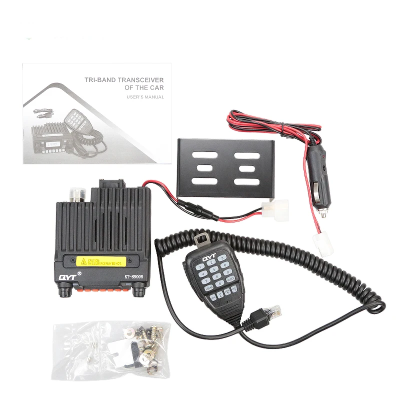 

Mini-Size Original 25W Tri Band 136-174/240-260/400-480MHZ Vehicle Radio Transceiver KT-8900R with Pro Cable
