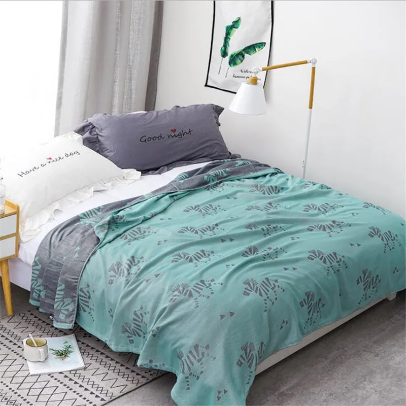 150*200 см детское одеяло для взрослых кисейного хлопка, 2 слоя покрытие Одеяло детские мягкие толстые лето-осень получения постельные принадлежности