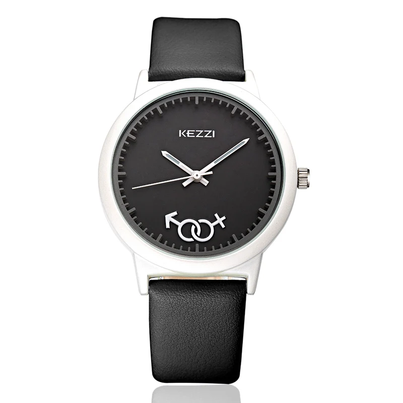 Любители прекрасный kezzi часы мальчик и девочка стильный тренд Популярные Кожа PU
