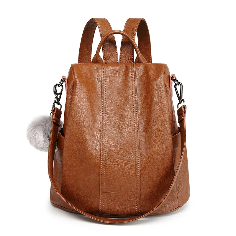 Женский рюкзак из натуральной кожи Вместительная дорожная сумка школьный ранец