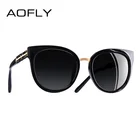 Женские поляризационные солнцезащитные очки AOFLY, брендовые дизайнерские роскошные солнцезащитные очки кошачий глаз, ручная работа, UV400, A138