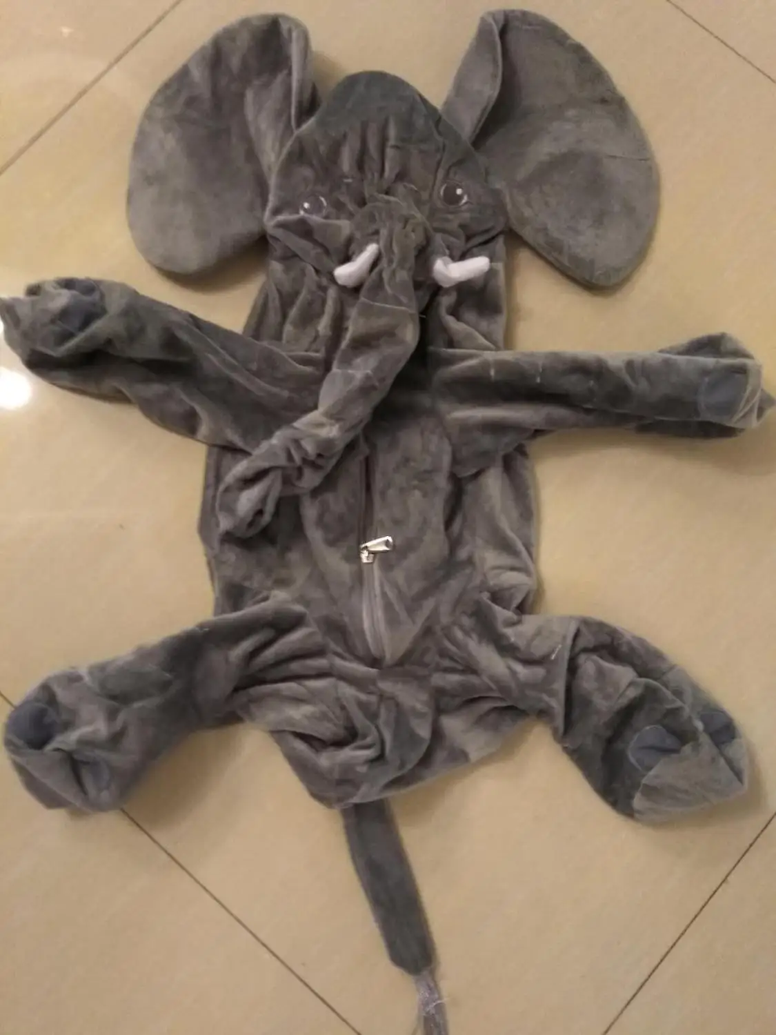 Gray60cm with zipper 40/60 см, мягкая кожа слона для младенцев, плюшевая игрушка, плюшевая игрушка, плюшевая кукла - Цвет: Gray60cm with zipper