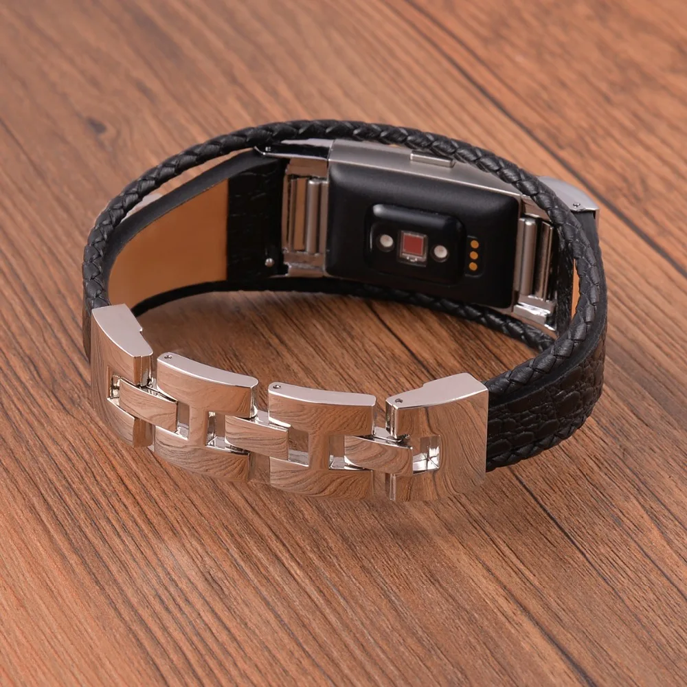 Сменный ремешок для Fitbit Charge 2 кожаный часов браслета смарт-часов | Электроника