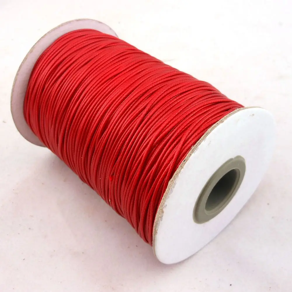 Wine Red 1 мм Высокое качество экологичный полированный 200 ярдов Корейский воск шнур нить Шамбала браслет полиэстер вощеный шнур веревка - Цвет: Wine Red