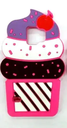 Мягкие Конфеты Цвет 3D Вишневый Мороженое Мягкий Силиконовый Чехол Для Samsung galaxy s 3