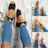 women sandals plus size summer shoes with platform sandals female ankle strap flat sandalias mujer casual beach chaussures femme