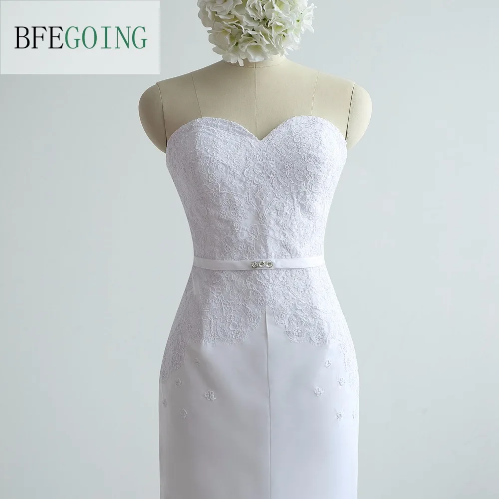 Белое Тюлевое кружевное свадебное платье с юбкой годе со шлейфом для часовни без