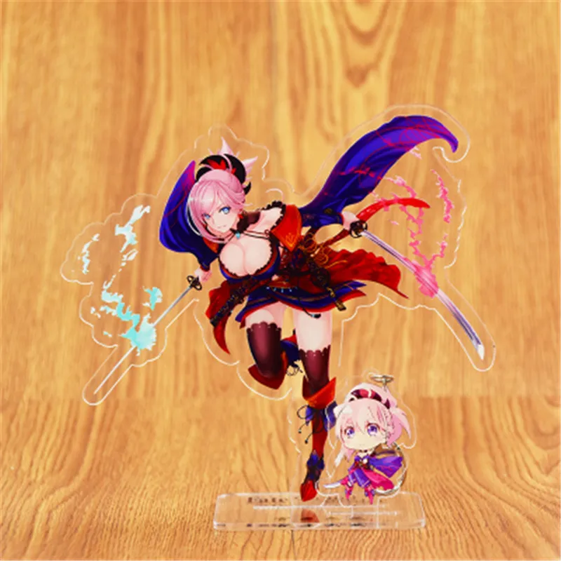 Аниме Fate Grand Order FGO Miyamoto Musashi фигурка на акриловой подставке и брелок подарок мультфильм Хэллоуин косплей стенд фигура Рождество