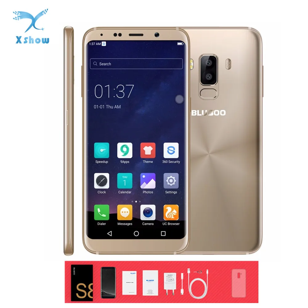 Bluboo S8 мобильный телефон с 5 7 дюймовым дисплеем восьмиядерным процессором MTK6750T