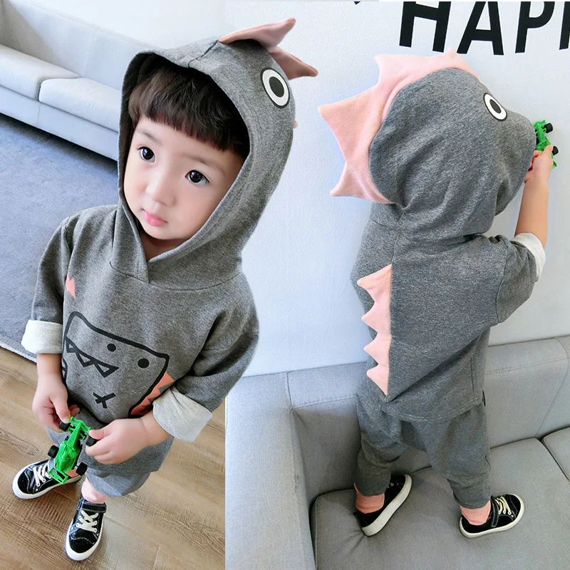 2019 Kids clothes sets Cartoon monster dinosaur girls boys Comfortable soft toddler baby coat children clothing Halloween gifts | Детская