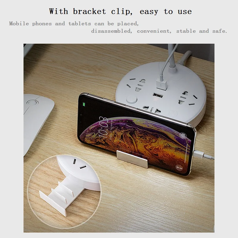 Новый удлинитель 3AC AU Розетка 2USB быстрое зарядное устройство Со светодиодной