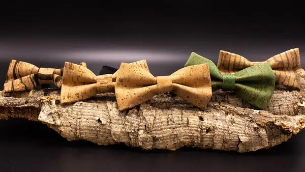 

Cork Bow Tie For Men Wedding Party Accessories Gift for men wooden bow tie L-039