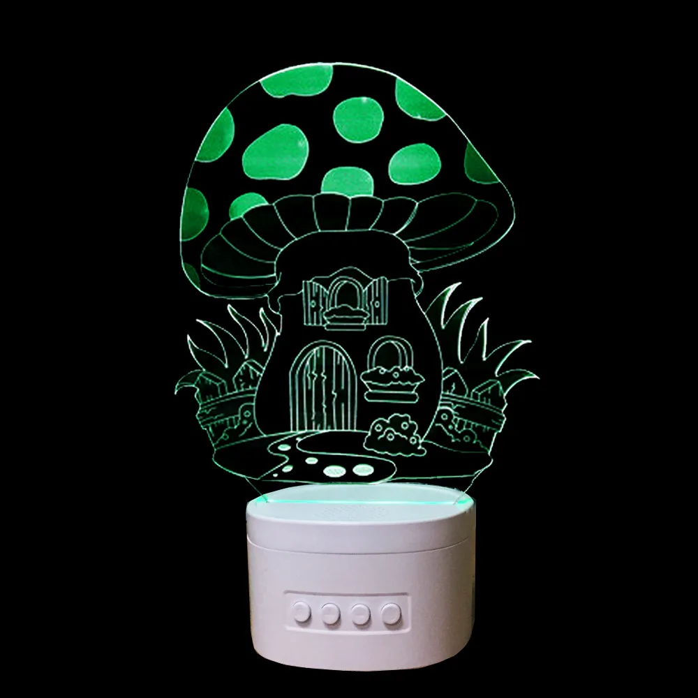 Лампа для дома Bluetooth динамик музыкальный плеер 3D ночник цветной светодиодный