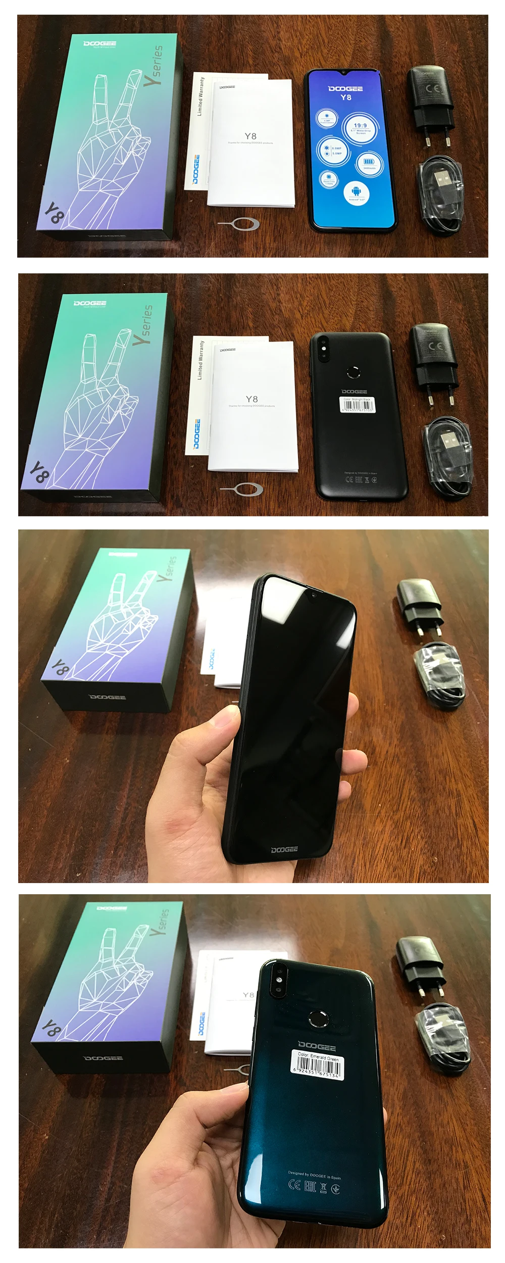 DOOGEE Y8 Plus MTK6761, 3 ГБ ОЗУ, 32 Гб ПЗУ, 4000 мА/ч, Android 9,0, FDD LTE, 6,21 дюймов, 19:9, экран капли воды, смартфон, две sim-карты, 13,0 МП