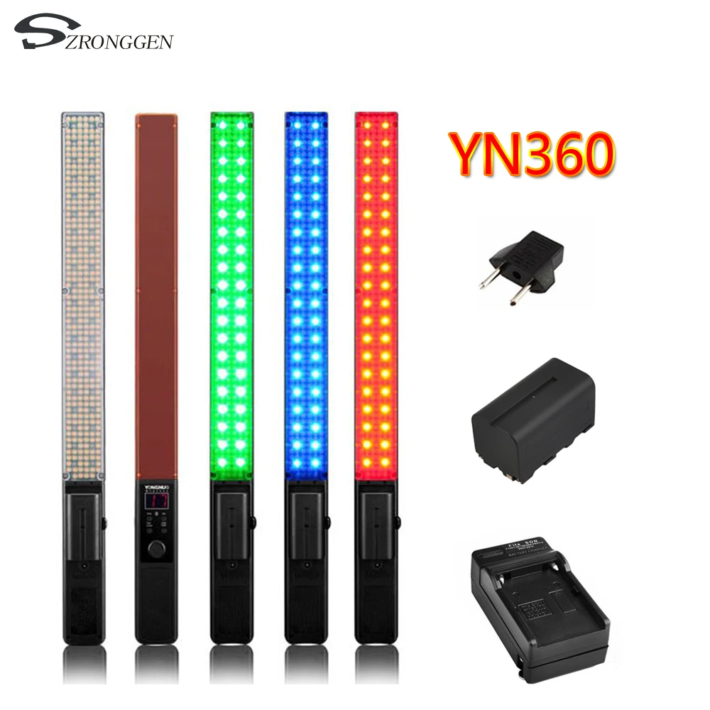 Новинка YONGNUO YN360 ручной светодиодный светильник для видеосъемки s 3200k 5500k RGB