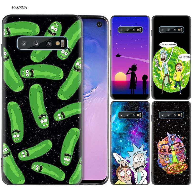 Черный силиконовый чехол Рик и Морти для samsung Galaxy M20 S10e S10 S9 M10 S8 Plus 5G S7 S6 Edge M40 M30 мультяшный мягкий чехол