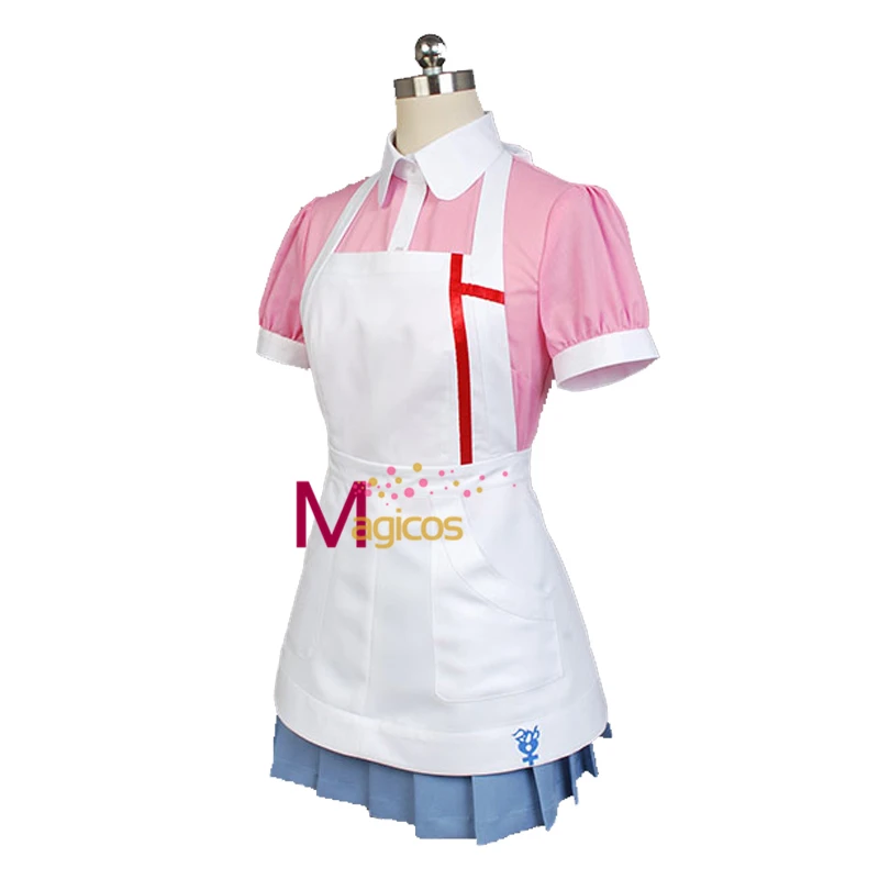 Аниме Супер Danganronpa 2 Mikan Tsumiki Косплей Костюм Dangan ronpa платье карнавальные костюмы для женщин