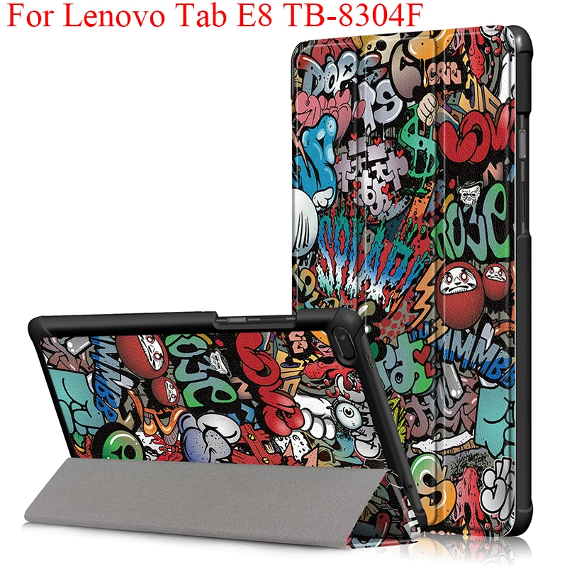Чехол для Lenovo Tab E8 TB 8304F 8 дюймов милый трехслойный Магнитный чехол E 8304 8304f защитный