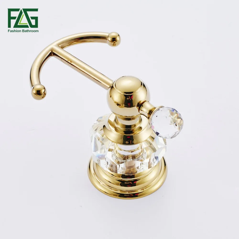 FLG аксессуары для ванной комнаты настенные латунные кристаллические золотистые