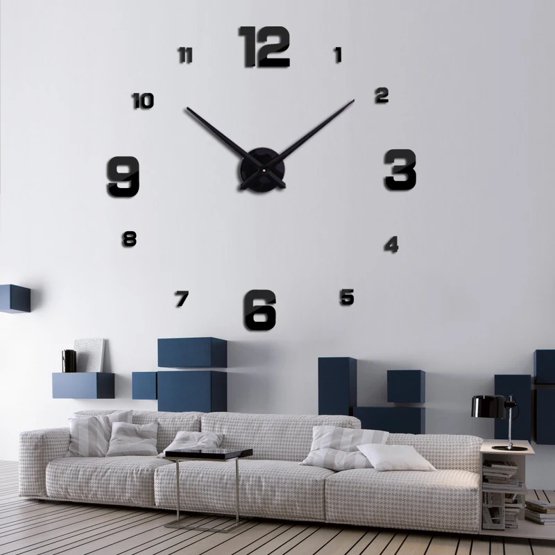Новые Настенные часы 3d акриловые зеркальные наклейки horloge diy кварцевые иглы