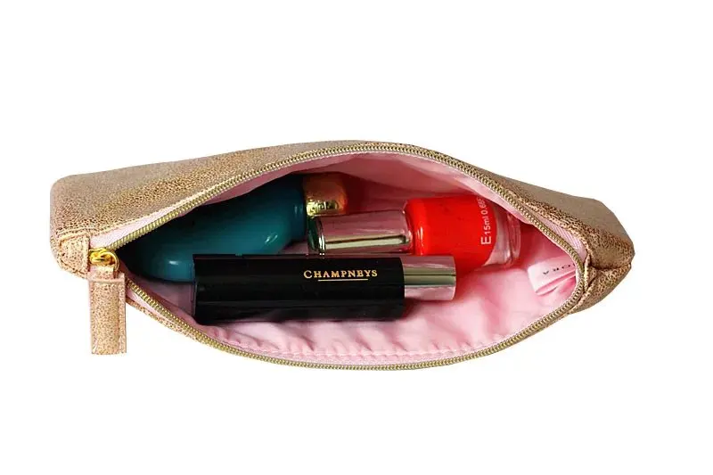 Золотая Роскошная косметичка для косметики маленькая дорожная сумка