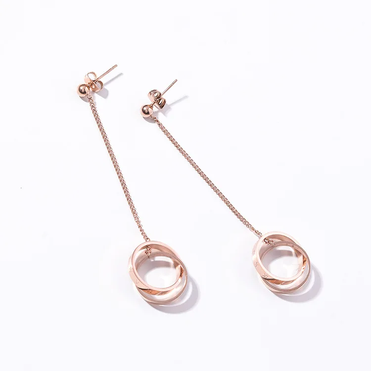 Корейский 2018 простой розовый с золотистым или титановым покрытием сталь двойной