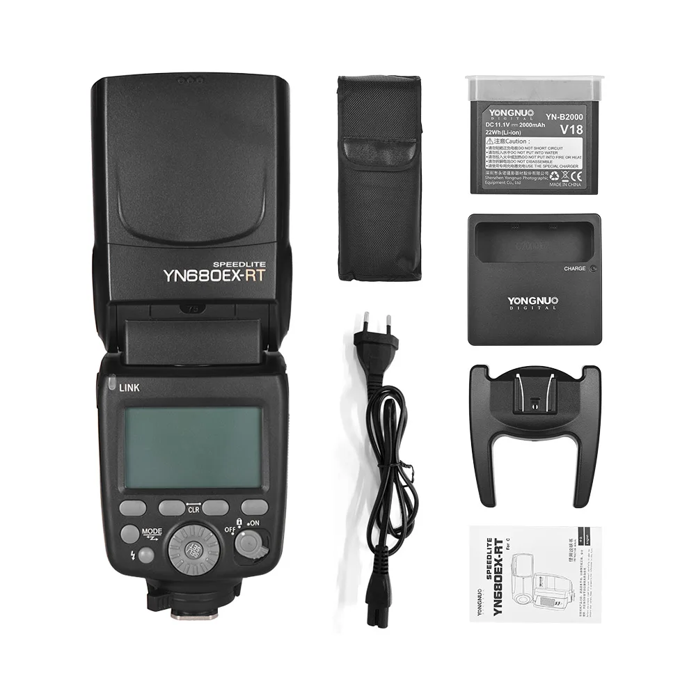 Светодиодная лампа для видеосъемки YongNuo YN680EX-RT Беспроводной 2,4G ttl HSS Вспышка Speedlite для Canon 5D Характеристическая вязкость полимера 5DSR 5diii 1/8000 высокое speedlite Поддержка YN-E3-RT