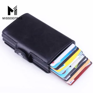 Кошелек деловой из искусственной кожи, двухслойный, с отделением для монет и ID