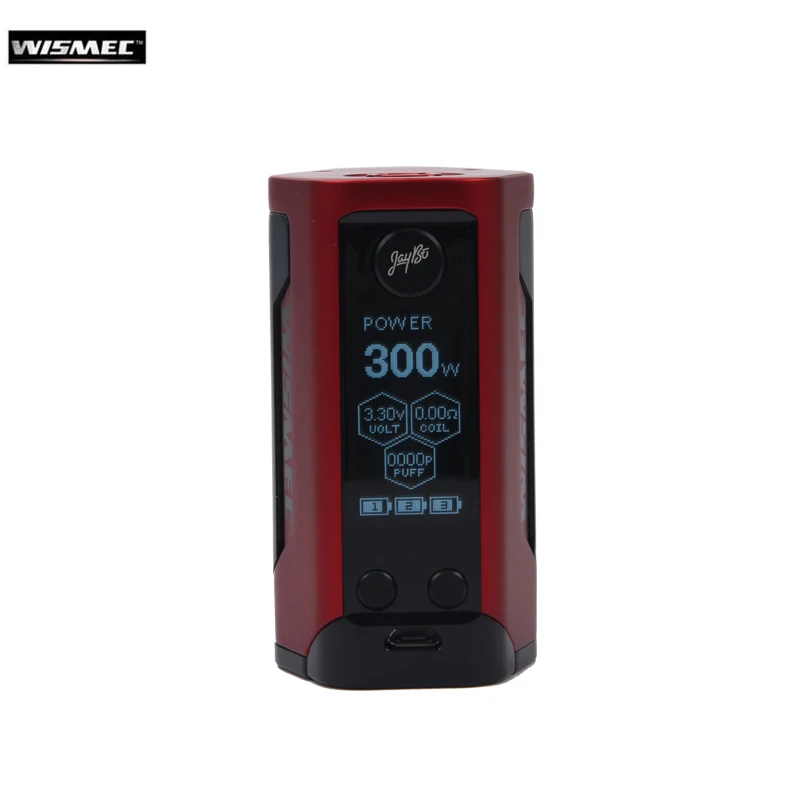 Оригинальные электронные сигареты Wismec Рел RX GEN3 поле Mod 300 W Vape Поддержка гном
