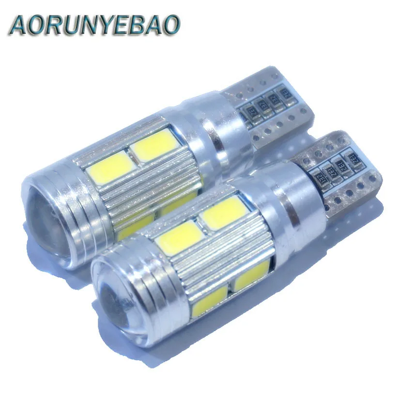 AORUNYEBA 2X светодиодный t10 canbus сигнальный фонарь SMD5630 объектив без ошибок