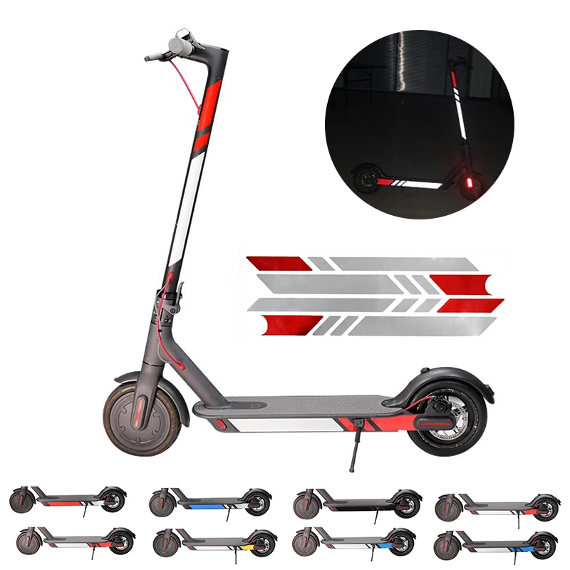Decoration For Xiaomi Mijia Styling Reflective Sticker Set M365 M187 Electric Scooter Baseboard PVC Accessories