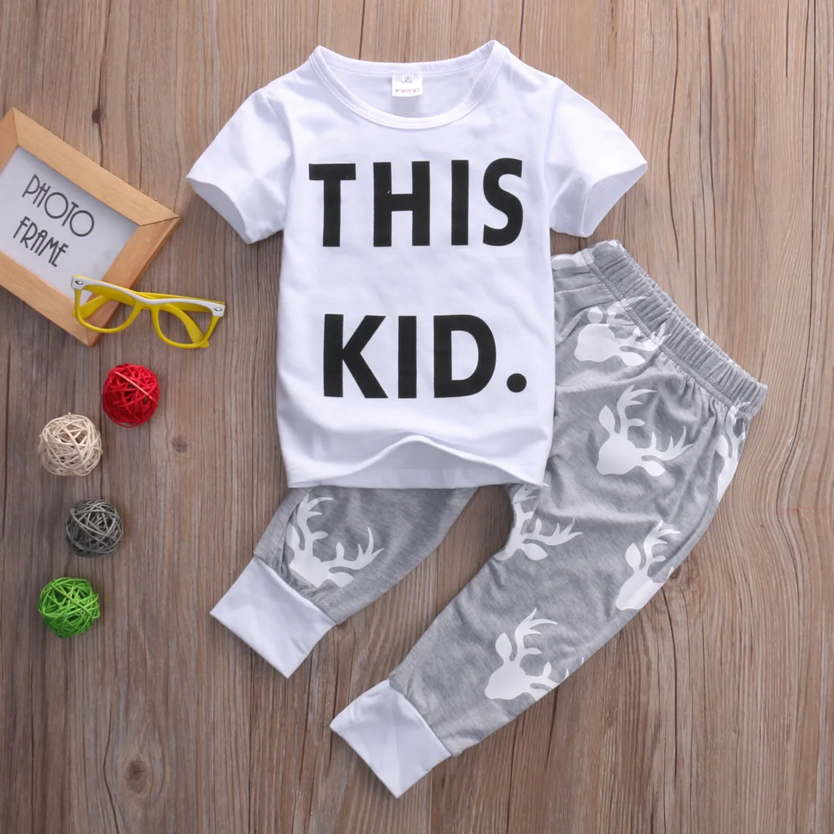2018 new Toddler Baby Kids Boys Clothes Set T-shirt Tops+Long Pants 2PCS Outfits 0-5T |